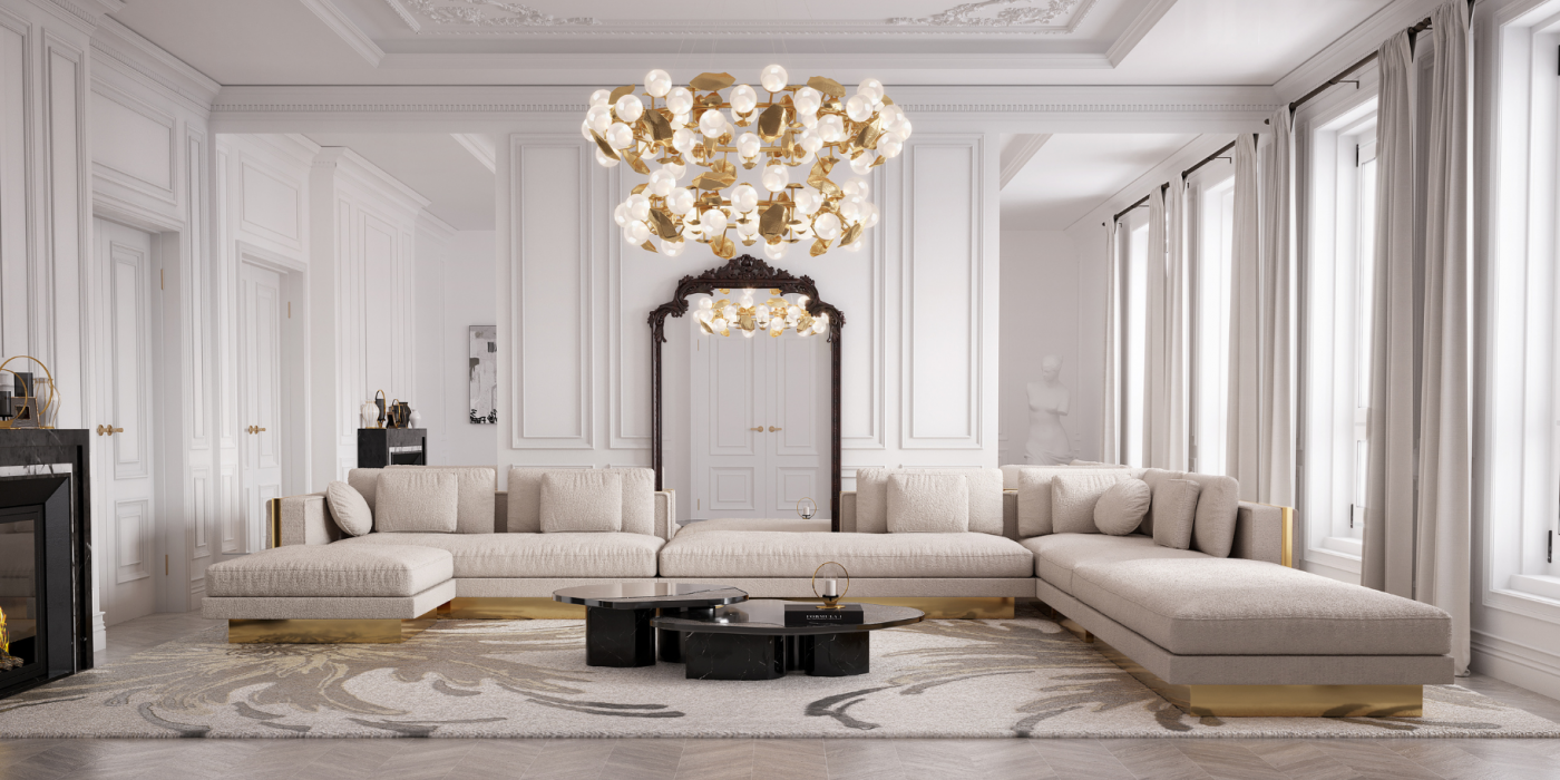 Elegant living room interior design